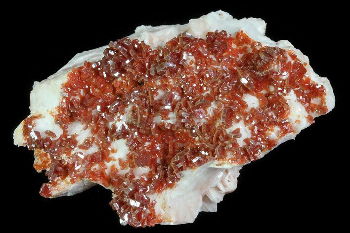 Ruby Red Vanadinite Crystals on Pink Barite - Morocco #82370